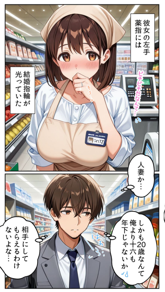 エロ漫画:●●を盛られた清楚な人妻パート(20)を寝取ったら禁断の関係が始まった話 モザイク版 hitomi サンプル画像