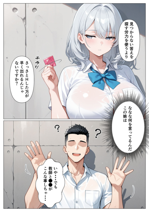 エロ漫画:教え子のダウナーギャルをイかせないと出られない部屋 モザイク版 hitomi サンプル画像