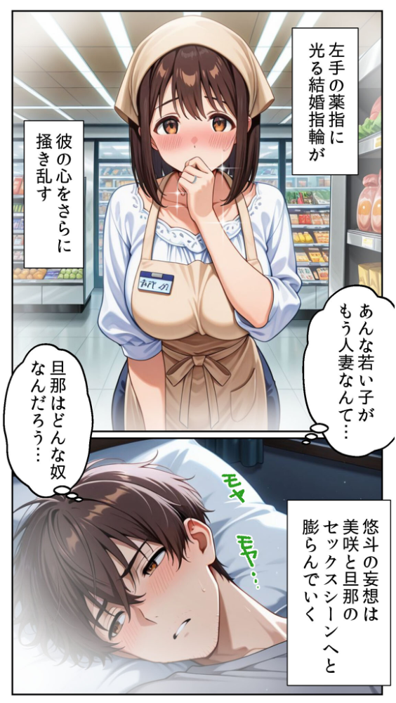 エロ漫画:●●を盛られた清楚な人妻パート(20)を寝取ったら禁断の関係が始まった話 モザイク版 hitomi サンプル画像
