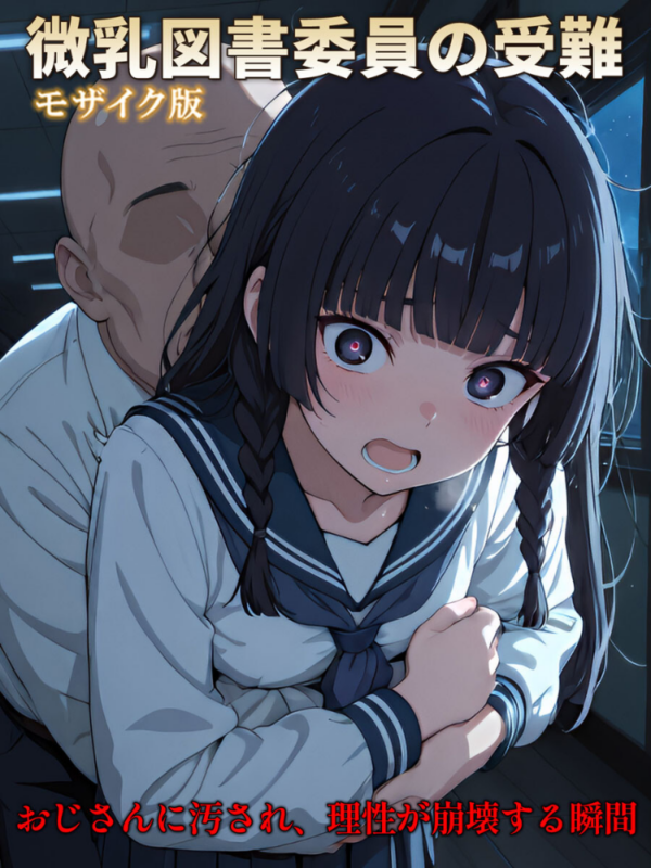 エロ漫画:【CG】微乳図書委員の受難 おじさんに汚され、理性が崩壊する瞬間 モザイク版 hitomi サンプル画像