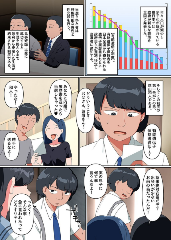 エロ漫画:有能遺伝子と選定されたので、メガネ幼なじみも、爆乳女教師も、学園女子全員とセックスしまくる! hitomi サンプル画像