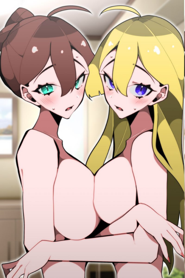 エロ漫画:爆乳母娘 ギャル 妹たちが食べられる hitomi サンプル画像