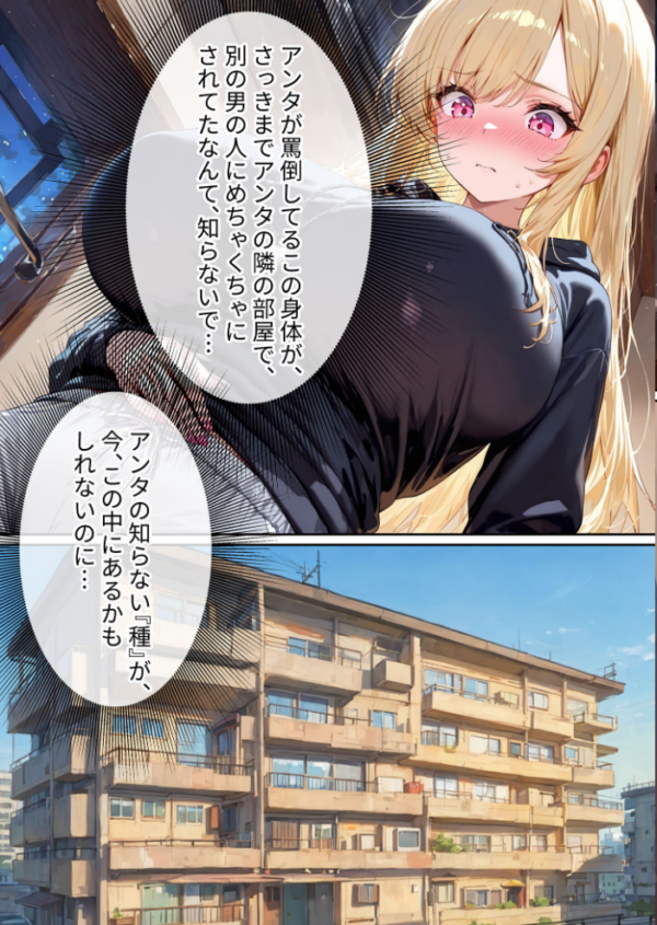 エロ漫画:クズ夫への托卵復讐〜お前の嫁(ギャル)、俺が孕ませといたよ〜【単話】(2) モザイク版 hitomi サンプル画像