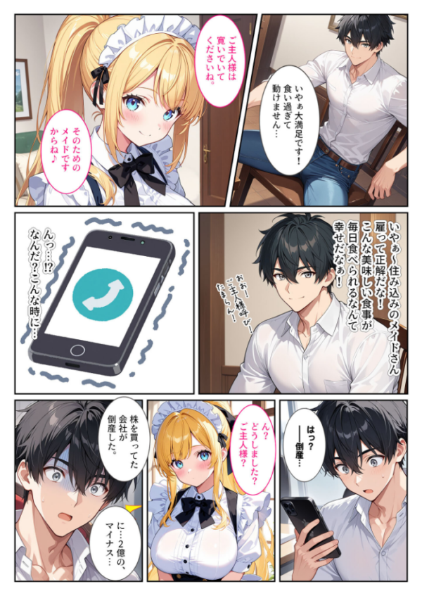 エロ漫画:家事代行の爆乳メイドが濃厚なご奉仕エッチをしてくれた話 モザイク版 hitomi サンプル画像