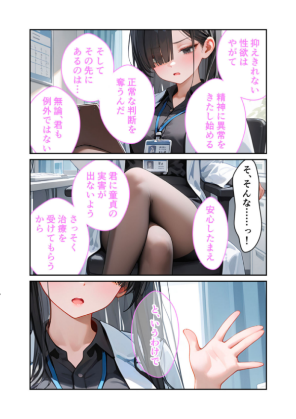 エロ漫画:童貞撲滅!セックス・クリニック(8)〜白衣の天使に痴療された僕の童貞〜 モザイク版 hitomi サンプル画像